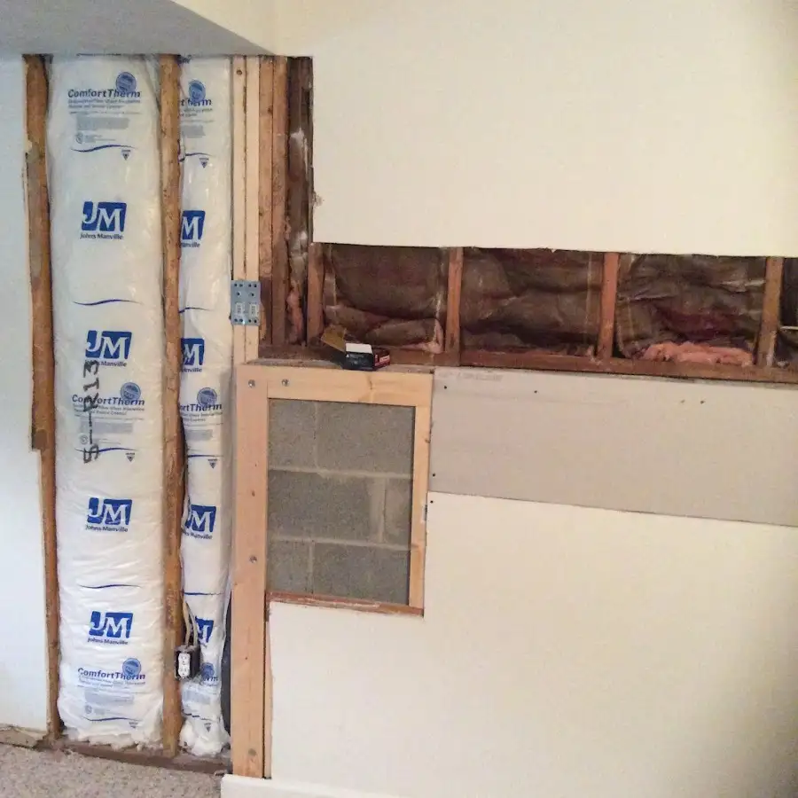 Wall insulation replacement during Contents Cleaning & Restoration in San Lorenzo